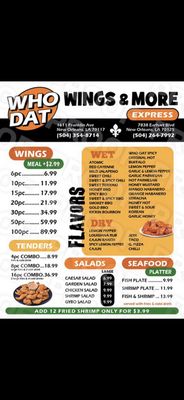 Menu photo 8 Who Dat Wings And More New Orleans, LA Menu photo 8 Who Dat Wings And More New Orleans, LA