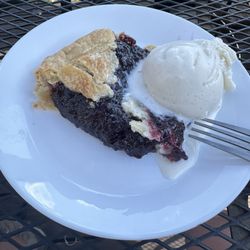 Home Ranch Bottoms - Hot huckleberry pie Ala mode