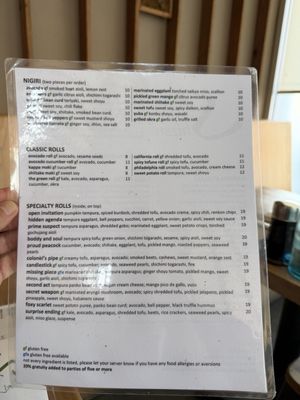 Menu photo 4 Shizen San Francisco, CA