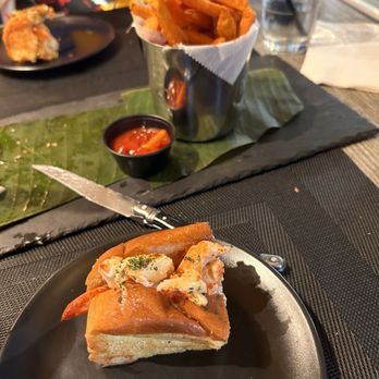 Capri Seafood - Half a lobster roll and sweet potato fries - Seafood Near Me - Providence, Rhode Island