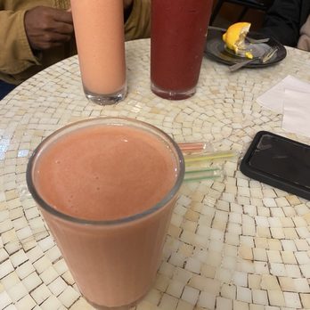 LAB Dessert & Coffee - Strawberry Smoothie and the berry smoothie ... mostly eaten lemon mousse cake. - Coffee & Tea Near Me - San Diego, California LAB Dessert & Coffee - Strawberry Smoothie and the berry smoothie ... mostly eaten lemon mousse cake. - Coffee & Tea Near Me - San Diego, California