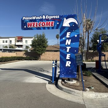 PrimeWash Express Ontario - Entry sign - Car Wash Near Me - Ontario, California