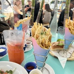 Watermark - Truffle Fries, Old Bay Fries, Lobster Roll and Kiwi West Cocktail Pouch