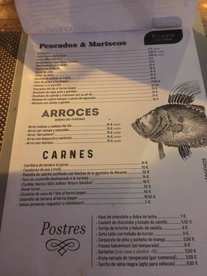 Menu photo 2 El Laurel Alicante, A