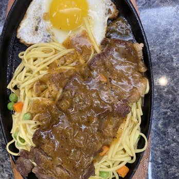Yes Formosa - Hot Iron Steak w/noodle and egg, black pepper sauce - Taiwanese Near Me - Duluth, Georgia