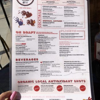 Breakfast Republic - Menu as of Nov 2018 - Breakfast & Brunch Near Me - San Diego, California