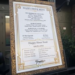Happy hour menu