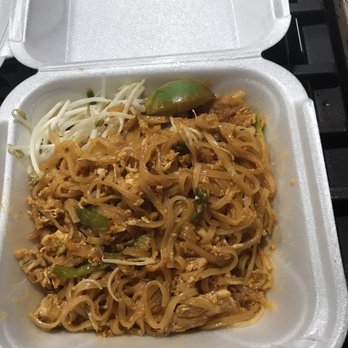 Salween Thai - GF pad Thai extra egg with chicken - Thai Near Me - Omaha, Nebraska