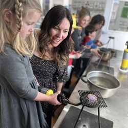 Foothills School of Arts & Sciences - A Kindergarten student visits a metal making business in downtown Boise with her class to learn how their art is made.