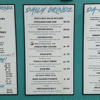 Da Soriano Grindz - Da Menu - Filipino Near Me - Kahului, Hawaii