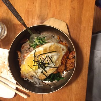 Woori - Chicken bibimbap with a well done egg(coz i dont like the runny ones) - Korean Near Me - Arlington, Massachusetts Woori - Chicken bibimbap with a well done egg(coz i dont like the runny ones) - Korean Near Me - Arlington, Massachusetts