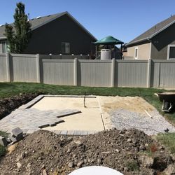 Woodward Co - Paver patio and gas fire pit