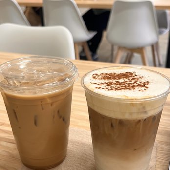 Mr Baker - (RIght) Tiramasu Latte, (Left) White chocolate macadamia latte - Bakeries Near Me - Riverside, California Mr Baker - (RIght) Tiramasu Latte, (Left) White chocolate macadamia latte - Bakeries Near Me - Riverside, California