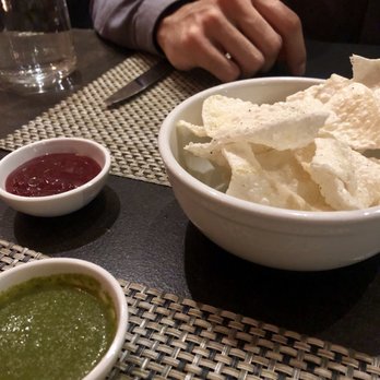 Lungi - Rice crackers with strawberry and mint sauce - Cocktail Bars Near Me - New York, New York Lungi - Rice crackers with strawberry and mint sauce - Cocktail Bars Near Me - New York, New York