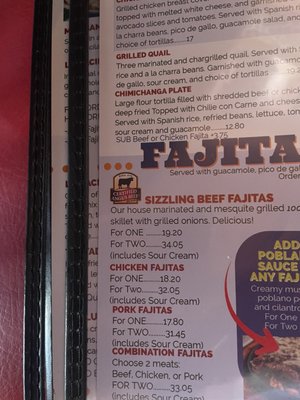 Menu photo 3 La Hacienda Houston, TX
