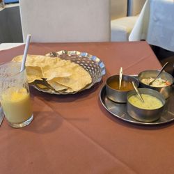 Alban - Starters along with some excellent Mango Lassi