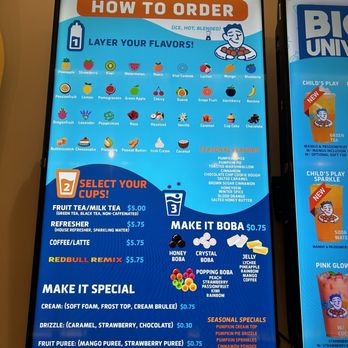 Bigz Boba - Menu 10-07-24 - Bubble Tea Near Me - Burlingame, California
