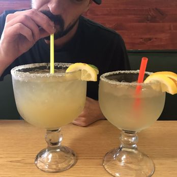 Puerto Vallarta - The Skinny margarita vs the Grande Cadillac. Both delicious, but you can see why one is called "Grande". - Mexican Near Me - Medford, Oregon Puerto Vallarta - The Skinny margarita vs the Grande Cadillac. Both delicious, but you can see why one is called "Grande". - Mexican Near Me - Medford, Oregon
