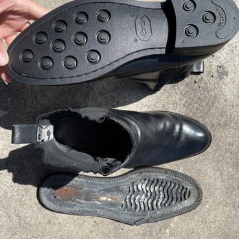 Luis & Son Shoe Repair - Chelsea boot sole old vs new - Shoe Repair Near Me - Brooklyn, New York