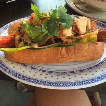 Double Dragon - Kimchi dog... Has a lot of ginger and the dog was a little too salty for me. - Sandwiches Near Me - Portland, Oregon