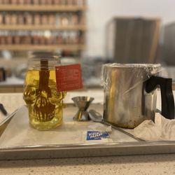 The Wick Lab - Set up with poured candle.