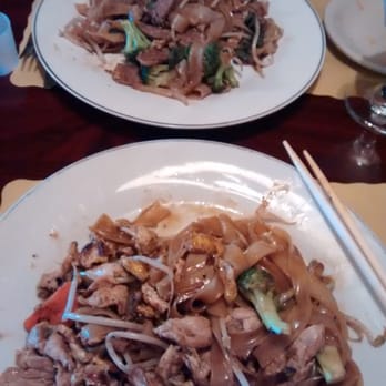 Eat at Thai - Pad See Ew with pork.  It was good! - Thai Near Me - Gainesville, Georgia