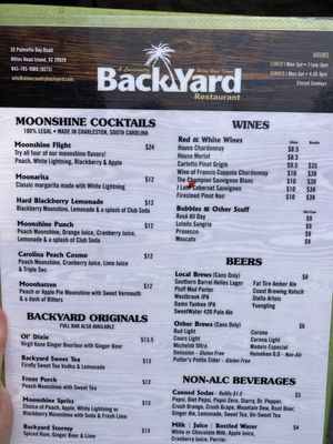 Menu photo 7 A Lowcountry Backyard Hilton Head Island, SC Menu photo 7 A Lowcountry Backyard Hilton Head Island, SC