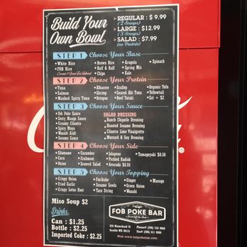 FOB Poke Bar- Seattle - Menu! - Poke Near Me - Seattle, Washington