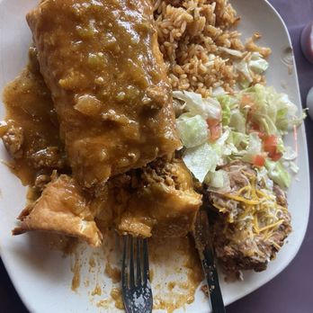 Village Inn - Chimichanga with puke sauce on top of it. It was gross. - American Near Me - Saint Ignace, Michigan Village Inn - Chimichanga with puke sauce on top of it. It was gross. - American Near Me - Saint Ignace, Michigan