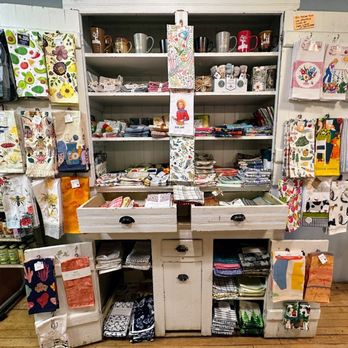 Spring Green General Store - Our kitchen towel display - Women's Clothing Near Me - Spring Green, Wisconsin