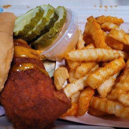 Slider and fries... a favorite Slider and fries... a favorite
