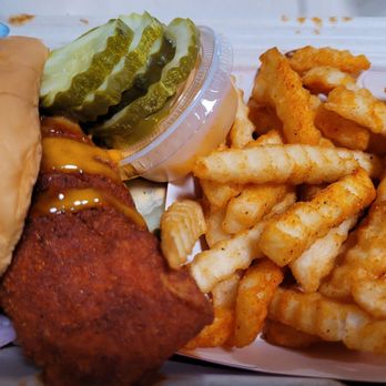 Dave's Hot Chicken - Slider and fries... a favorite - Sandwiches Near Me - Owings Mills, Maryland