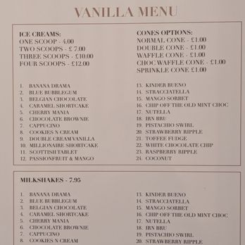 Vanilla - Menu of ice cream flavors and milkshakes - Ice Cream & Frozen Yogurt Near Me - Edinburgh, EDH