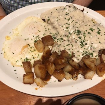 From Scratch Restaurant - Biscuits and gravy with eggs and country potatoes - Breakfast & Brunch Near Me - Carmel, California