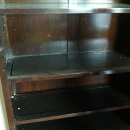 This is the state of the furniture that home essentials offers - moldy, paint peeling, broken plastic feet.