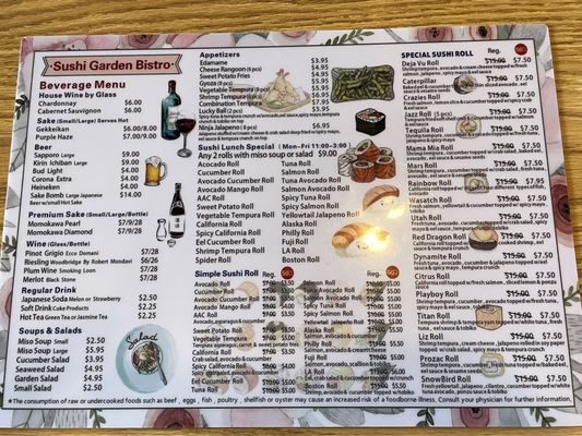 Menu photo 2 Sushi Garden Bistro American Fork, UT