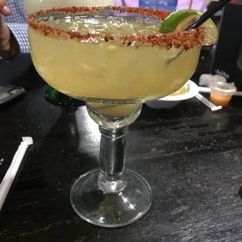 La Perla Nayarita - Texas Margarita rimmed with salt and Tajín - Seafood Near Me - Homewood, Alabama