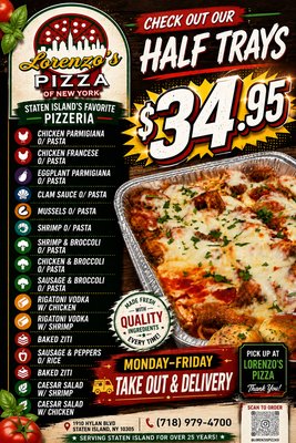 Menu photo 1 Lorenzo's Pizza Staten Island, NY Menu photo 1 Lorenzo's Pizza Staten Island, NY