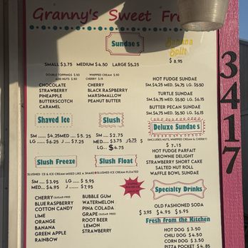 Granny's Sweet Freeze Shoppe - Menu board - Ice Cream & Frozen Yogurt Near Me - Des Moines, Iowa Granny's Sweet Freeze Shoppe - Menu board - Ice Cream & Frozen Yogurt Near Me - Des Moines, Iowa