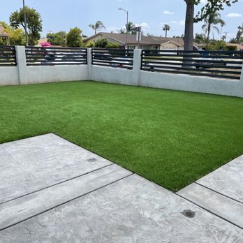 R&L Landscape - a backyard with artificial grass - Landscaping Near Me - Canoga Park, California