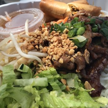 M Noodle & Cafe - #36 Rice Vermicelli w BBQ Pork & Egg Roll - Vietnamese Near Me - Gilroy, California M Noodle & Cafe - #36 Rice Vermicelli w BBQ Pork & Egg Roll - Vietnamese Near Me - Gilroy, California