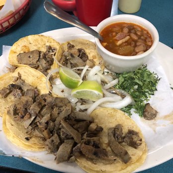 Taqueria El Dorado - Lingua N Charro Beans - Delicious - Mexican Near Me - Houston, Texas