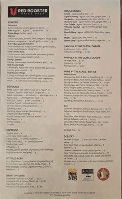 Menu photo 2 Red Rooster Brick Oven San Rafael, CA