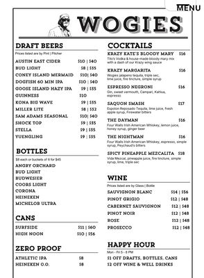 Menu photo 3 Wogies Bar and Grill New York, NY Menu photo 3 Wogies Bar and Grill New York, NY
