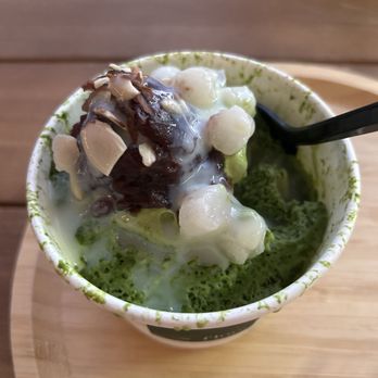 Yelp Elite Experience: Floe Cafe - Matcha bingsoo with condensed milk - Yelp Events Near Me - Fullerton, California