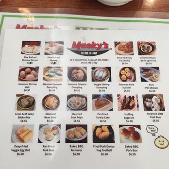 Macky's Dim Sum - Dim Sum front menu (3/25/25) - Dim Sum Near Me - Issaquah, Washington