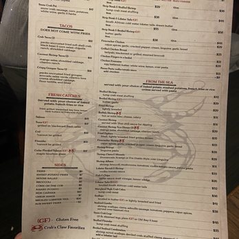 The Crab's Claw Inn - Menu - Seafood Near Me - Lavallette, New Jersey The Crab's Claw Inn - Menu - Seafood Near Me - Lavallette, New Jersey