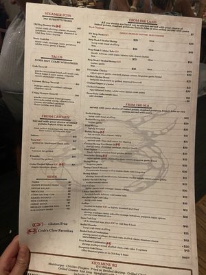 Menu photo 2 The Crab's Claw Inn Lavallette, NJ Menu photo 2 The Crab's Claw Inn Lavallette, NJ
