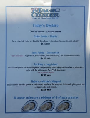 Menu photo 7 The Magic Oyster Jensen Beach, FL Menu photo 7 The Magic Oyster Jensen Beach, FL