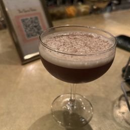 Espresso martini customized to use less syrup; the bartender was very accommodating and crafted a very smooth flavor profile. Espresso martini customized to use less syrup; the bartender was very accommodating and crafted a very smooth flavor profile.